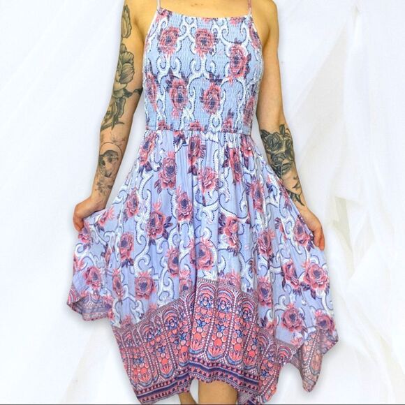 Japan’s (S) Purple Flowy Floral Dress - Picture 1 of 7
